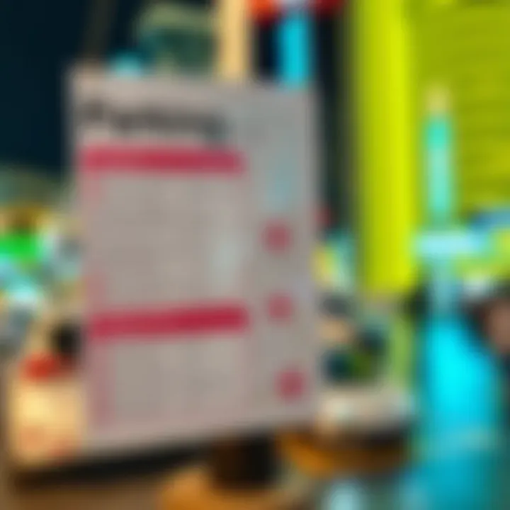 Map showing parking options near Ain Dubai