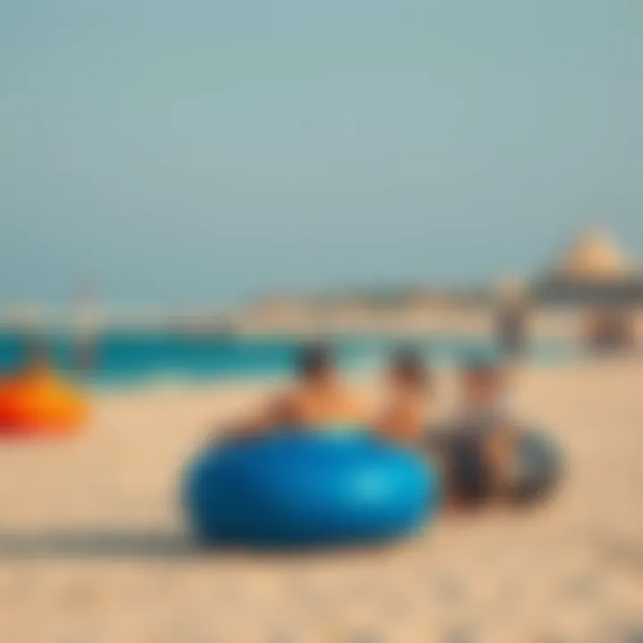 Families enjoying leisure activities at Al Mamzar Beach