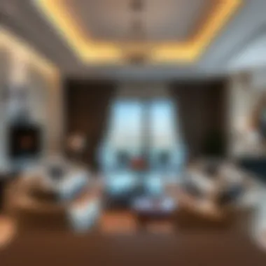 Spacious living area inside Al Manar Hotel Apartments