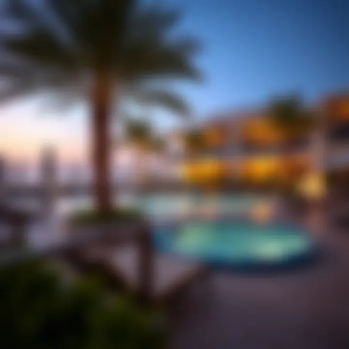 Amwaj 4 Poolside Oasis Luxurious pool area at Amwaj 4, showcasing relaxation and leisure