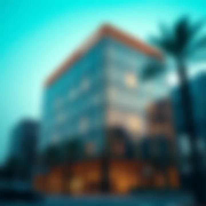 A modern office building representing Artha Realty's presence