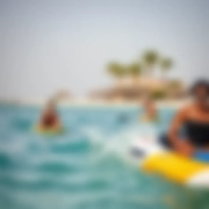 Visitors enjoying recreational activities on Bani Yas Island