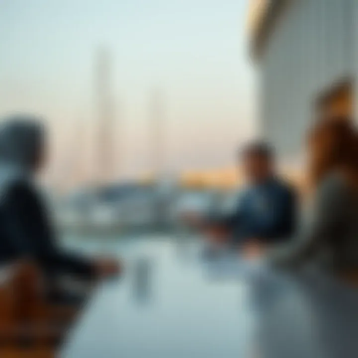 Investors discussing marina opportunities