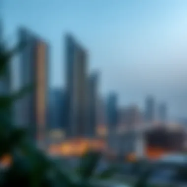 View of Jumeirah Lake Towers skyline