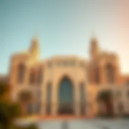 The stunning facade of Burj Al Khan showcasing its architectural elegance