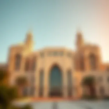 Architectural Elegance of Burj Al Khan The stunning facade of Burj Al Khan showcasing its architectural elegance