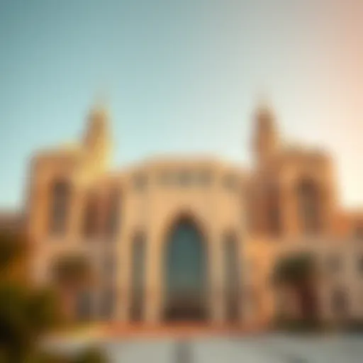 Architectural Elegance of Burj Al Khan The stunning facade of Burj Al Khan showcasing its architectural elegance