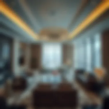 Luxurious Penthouse Interior Luxurious interior of a penthouse in C2 Bateen Tower