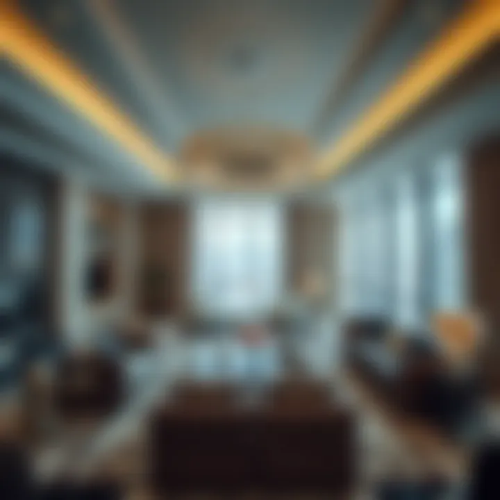 Luxurious Penthouse Interior Luxurious interior of a penthouse in C2 Bateen Tower