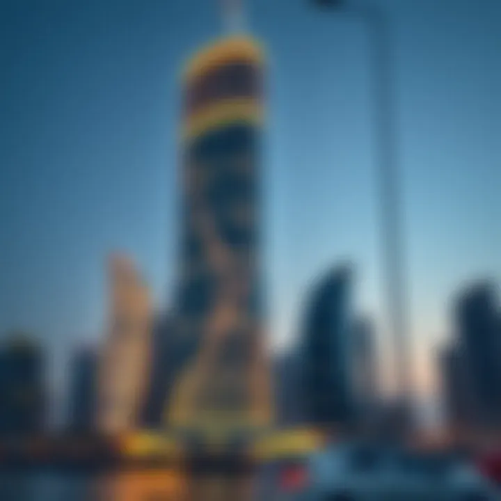 Creek Tower in the context of Dubai's urban landscape, illustrating its significance
