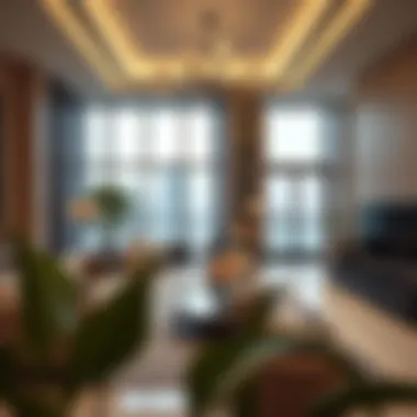 Interior layout of a luxury apartment in Damac Heights