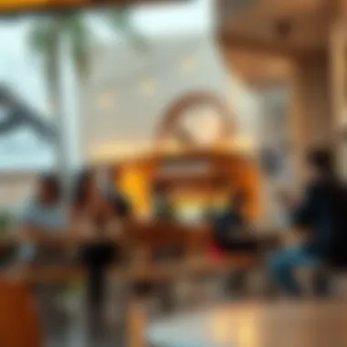 Café Culture in Burjuman Cozy café scene with people enjoying coffee and conversation