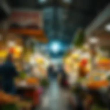 Local Market Experience in Burjuman Vibrant local market filled with fresh produce and goods