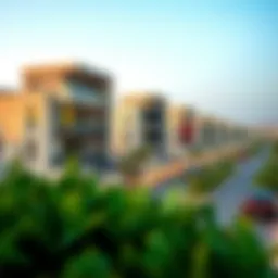 Scenic view of Burjuman area showcasing modern architecture