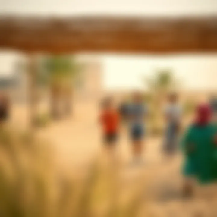 Community members enjoying recreational activities within a desert park
