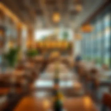 Inviting Café Atmosphere Interior of a cozy café with a warm ambiance