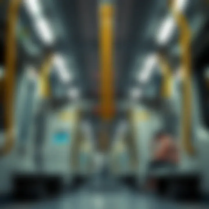 Passenger Experience in the Metro Interior of a modern metro carriage illustrating passenger experience