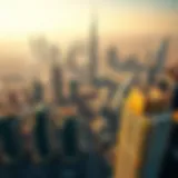 Aerial view of Dubai's skyline showcasing modern architecture