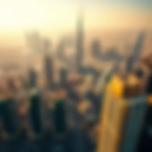 Aerial view of Dubai's skyline showcasing modern architecture