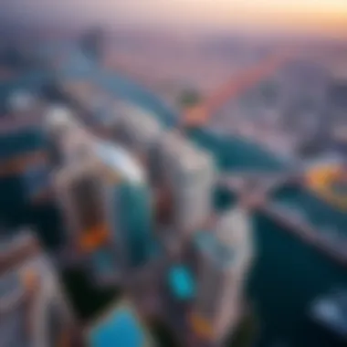 Aerial view of Dubai's vibrant neighborhoods and luxury developments