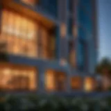 Architectural Elegance of Elie Saab Emaar Beachfront Stunning facade of Elie Saab Emaar Beachfront showcasing architectural elegance