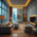 Modern flat interior design showcasing luxury living