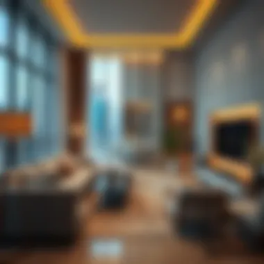 Modern flat interior design showcasing luxury living