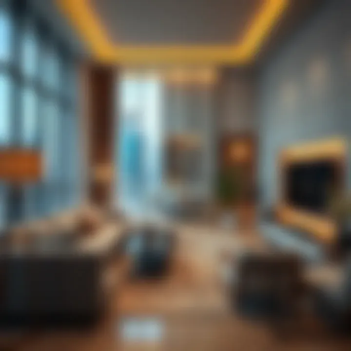 Modern flat interior design showcasing luxury living