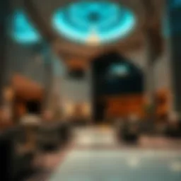 Luxurious hotel lobby in Qusais with modern decor