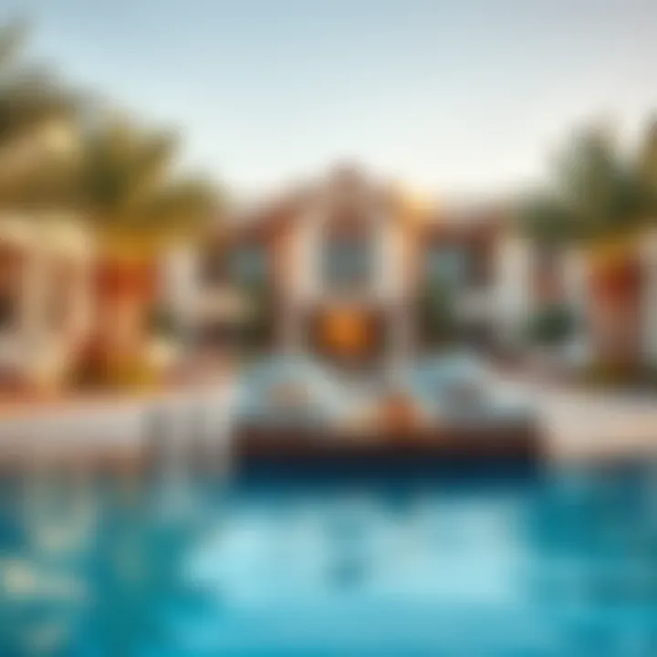 Relaxation at the Poolside in Qusais Hotels Relaxing pool area at a hotel in Qusais