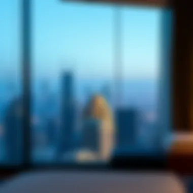 Breathtaking Cityscape Views from Hotel Rooms Stunning view from a hotel room overlooking the cityscape