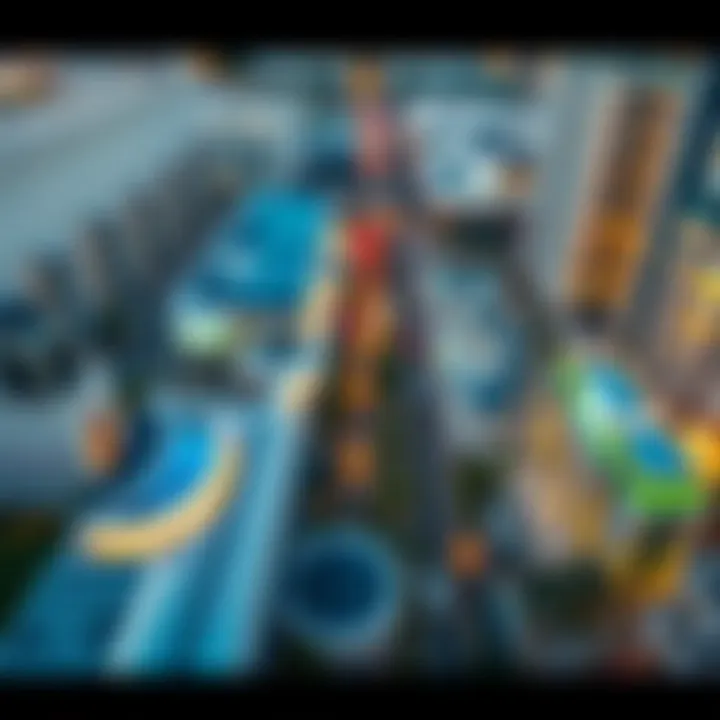 Aerial Perspective of JBR Street Aerial view of JBR Street showcasing luxury developments