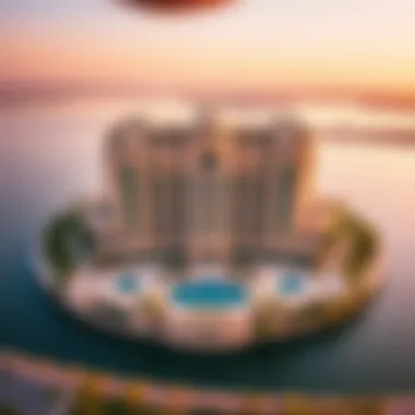 Aerial View of Lake Palace Tecom Aerial view of Lake Palace Tecom showcasing its stunning architecture