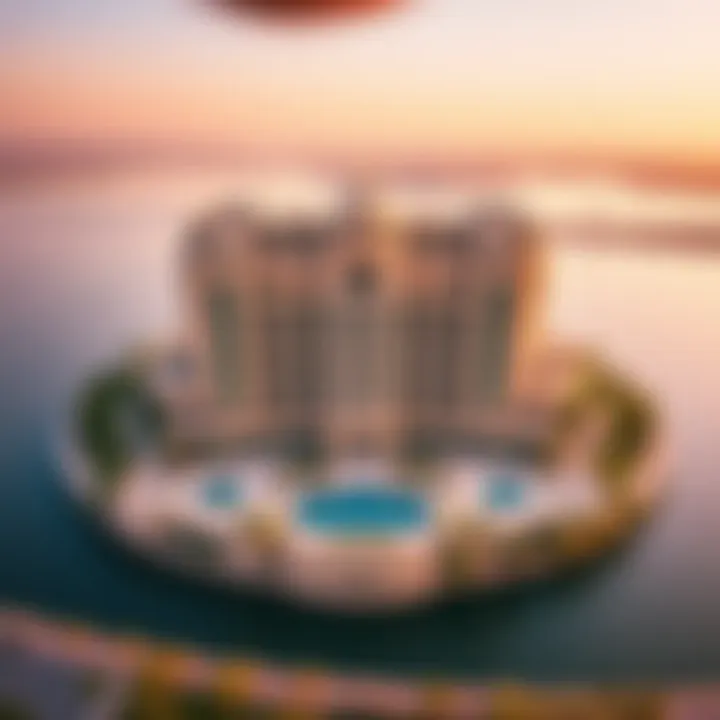 Aerial View of Lake Palace Tecom Aerial view of Lake Palace Tecom showcasing its stunning architecture