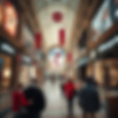 Vibrant shopping areas filled with diverse retail options