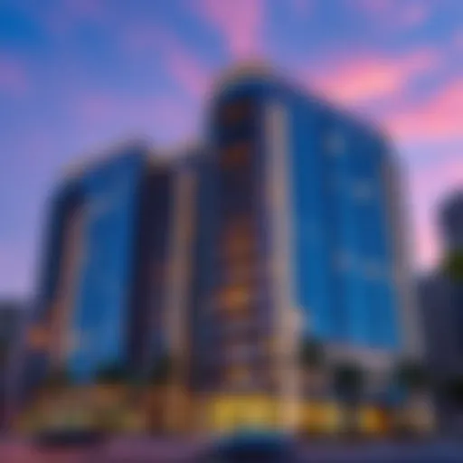 Stunning exterior view of Mövenpick Apartments showcasing modern architecture