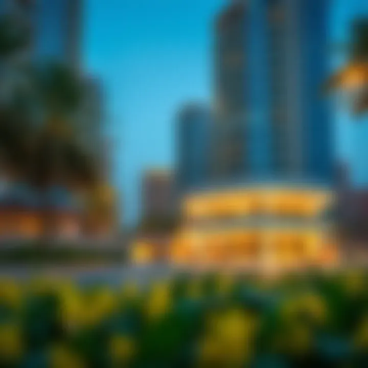 Vibrant lifestyle scene near Mövenpick Apartments showcasing the surrounding area