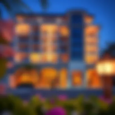 Architectural Elegance of Mövenpick Hotel Apartments Stunning exterior view of Mövenpick Hotel Apartments