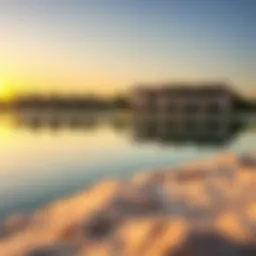 Serene view of Mubazzarah Lake showcasing tranquil waters and surrounding greenery
