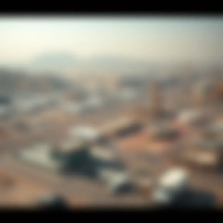 Aerial view of Mussafah showcasing its industrial landscape