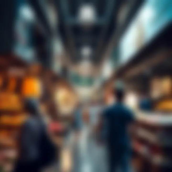 Customers exploring diverse goods in Naif Souk