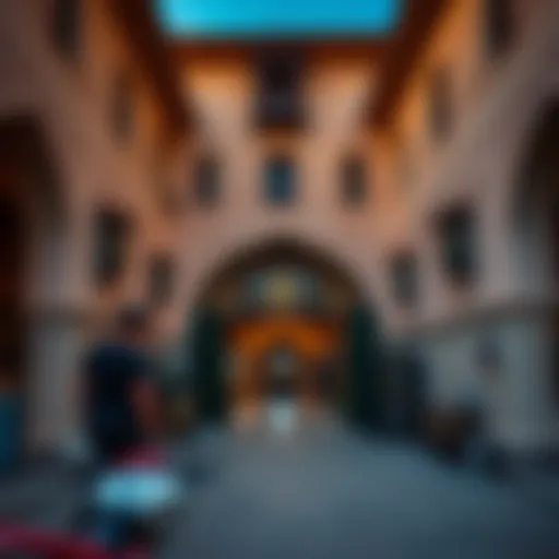 Entrance of Naif Souk showcasing traditional architecture