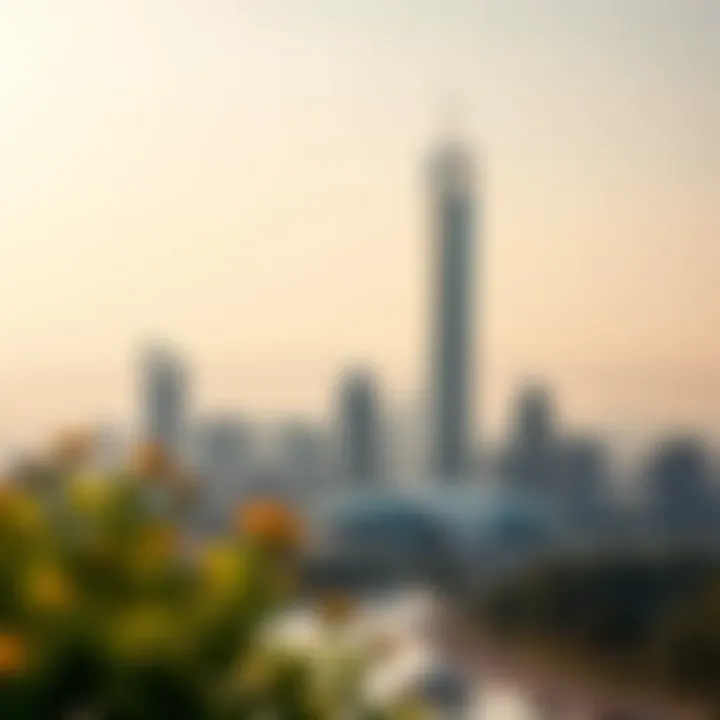 Surrounding landscape of the Pearl Tower area highlighting the real estate