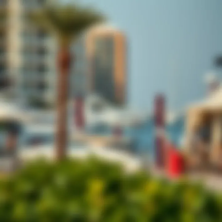 Vibrant lifestyle scene around Plage Marina with leisure activities