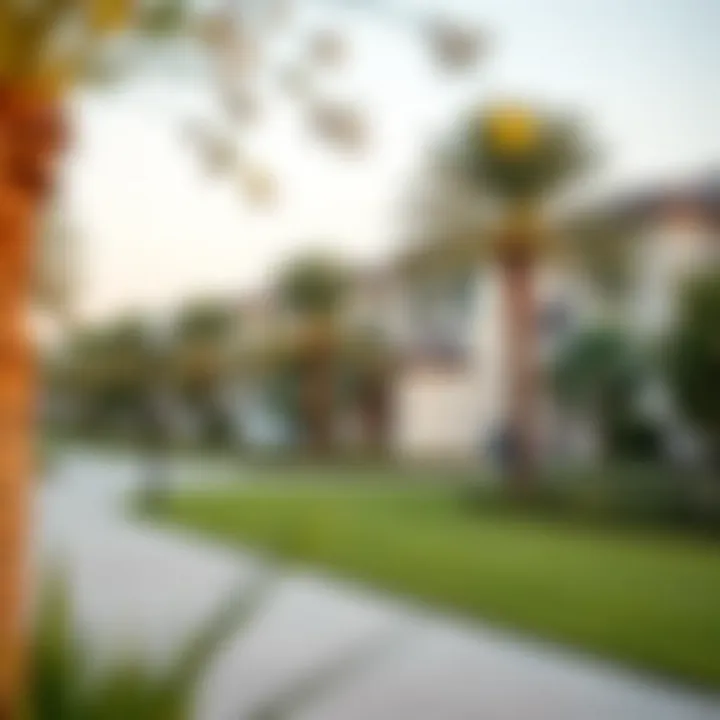 Serene park in a family-friendly neighborhood