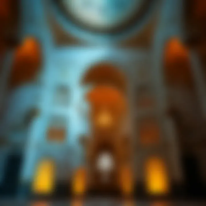 Interior hall of Qasr Al Watan featuring intricate designs