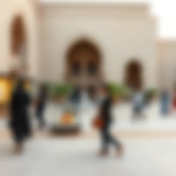 Visitors engaging with exhibits at Qasr Al Watan