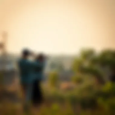 Birdwatchers enjoying the rich avian diversity