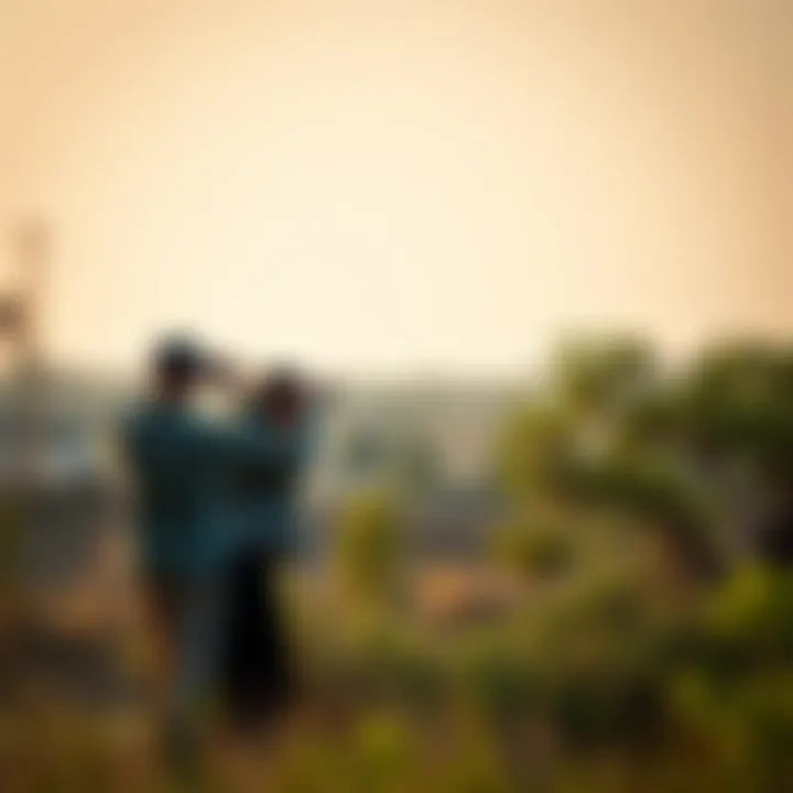 Birdwatchers enjoying the rich avian diversity