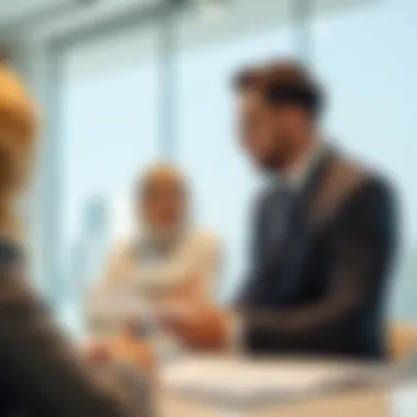 Consultation with a Real Estate Broker Real estate broker discussing property options with clients